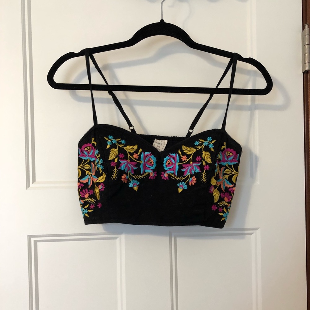 Pacsun bandeu top with straps